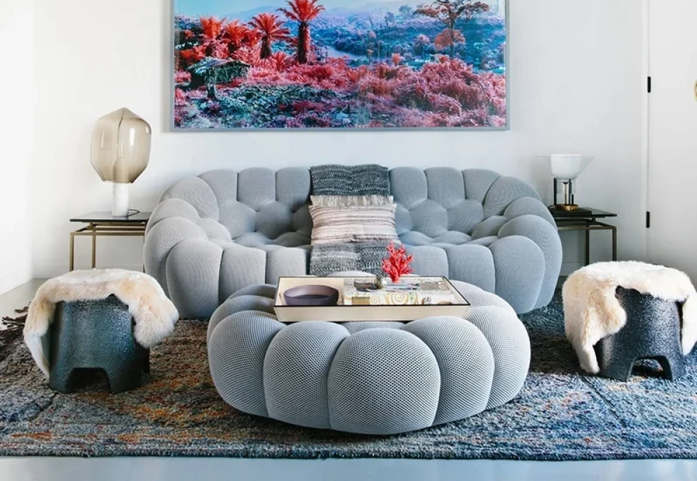 bubble sofa blue