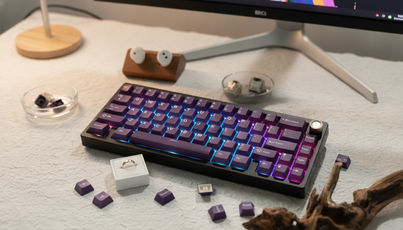 Purple Double-Shot PBT Cherry Keycaps: Fit & Feel